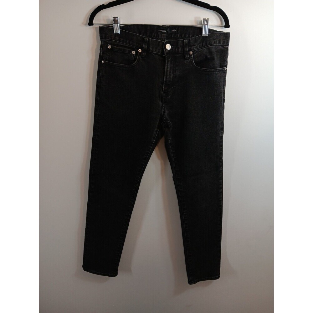 Club Monaco Jeans Mens 31x27 Slim Fit Straight Leg Dark Black Denim